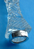 English Utensil Rest Crystal And Sterling Silver Ring Ends 1904 English Hallmarks