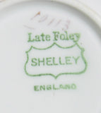Shelley Blue Swallows Cup Saucer Plate Bute Shape 1906 Edwardian Teacup Trio