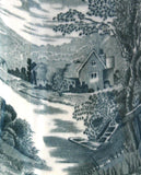 Pitcher Meakin Green Transferware Tintern Jug 1907-1920 As Is TLC 6.5 Inches