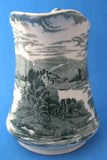 Pitcher Meakin Green Transferware Tintern Jug 1907-1920 As Is TLC 6.5 Inches