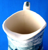 Pitcher Meakin Green Transferware Tintern Jug 1907-1920 As Is TLC 6.5 Inches