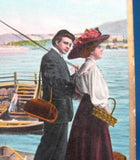 Antique Romance Postcard T Eismann A New Line Fishing Couple 1900-1910