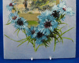 Postcard Christmas Greetings Gold Silver Vignette Cornflowers New Hampshire 1909