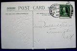 Postcard Christmas Greetings Gold Silver Vignette Cornflowers New Hampshire 1909