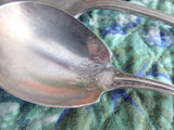 Vintage Silverplate Spoons Set of 3 Sugar 2 Serving Queen Bess Sheraton Regent Shabby