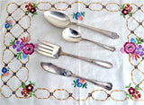 Vintage Silverplate Serving 4 Pieces 1910-1940 Meat Fork Spoon Butter Sugar Spoon