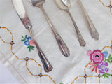 Vintage Silverplate Serving 4 Pieces 1910-1940 Meat Fork Spoon Butter Sugar Spoon