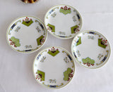 Set 4 Edwardian Butter Pats Aesthetic Meakin English Transferware Teabag Caddies