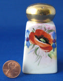 Noritake Nippon Salt Shaker Cruet Poppy Hand Painted 1910s