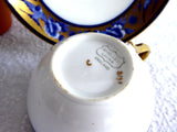 Luxe Shelley England Cup and Saucer Swallow Burnished Gold Bute Shape 1910
