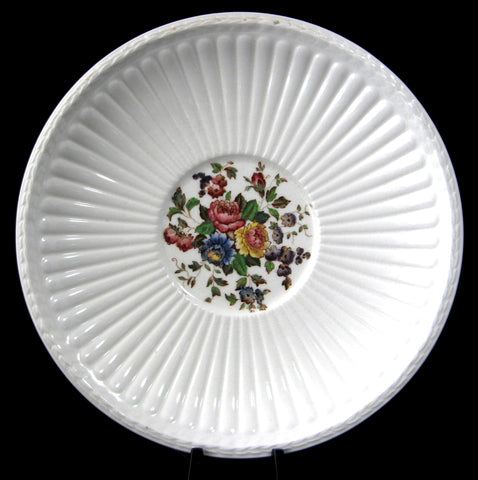 Wedgwood Conway Edme Embossed Floral Saucer Only Creamware Floral Bouquet 1910s