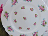 Shelley Salad Plate Dessert Roses Forget-Me-Nots Gainsborough 7 Inches In Diameter