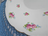 Shelley China Cake Plate Roses Forget Me Nots Dessert Server Luncheon Plate 1920s