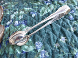English Hallmarked Sugar Tongs Sterling Silver 1910 Fletcher Sheffield Initial W Or M