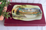Noritake Nippon Plate Hand Painted Scene Rectangular 1910s Lemons Pen Tray Teabags