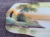 Noritake Nippon Plate Hand Painted Scene Rectangular 1910s Lemons Pen Tray Teabags