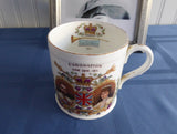 Shelley England 1911 Coronation Mug King George V Queen Mary Lion Back