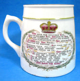 Royal Winton Mug King George V And Mary Coronation 1911 Tankard Ironstone