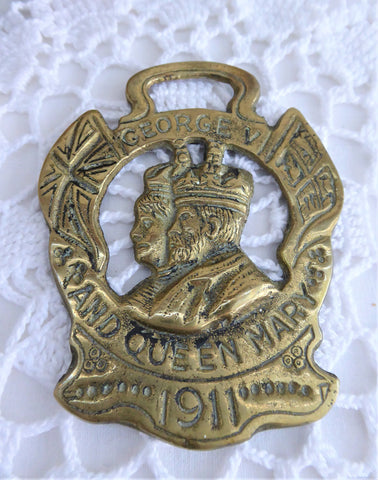 King George V Queen Mary Horse Brass Crowned 1911 Harness Ornament Roy –  Antiques And Teacups