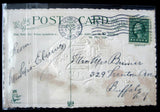 Embossed Postcard Compliments Jan 1st Embossed 1912 Holly Gold Medal Art
