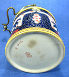 Antique Imari Biscuit Jar Barrel Gaudy Wood England Fancy 1890s Cookie Jar