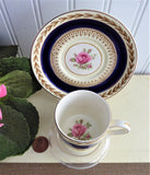 Demitasse Cup And Saucer Crown Ducal 1916-1925 Bergdorf Goodman Pink Rose