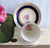 Demitasse Cup And Saucer Crown Ducal 1916-1925 Bergdorf Goodman Pink Rose