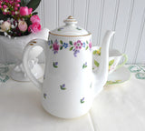 Shelley Chatsworth Coffeepot Tall Teapot Stanley Shape 16 Ounces Bone China Pink Floral