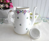 Shelley Chatsworth Coffeepot Tall Teapot Stanley Shape 16 Ounces Bone China Pink Floral
