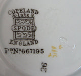 Set 3 Birds Spode Copeland Demi Cups And Saucers Birds Creamware 1918 Edwardian Flower Basket