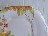 Art Deco Brown Transferware Cake Plate Landscape Serving Plate Sandwich 1920s