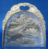 Atlantic City New Jersey Dust Pan Crumber Silver Plate Souvenir 1920s Table Gadget
