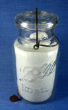 Vintage Ball Ideal Clear Glass Jar 1923-1933 Wire Bail 1 Quart No 6 Canister