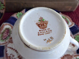English Imari Cup Saucer Plate Staffordshire Doric Vintage 1920s Downton Style