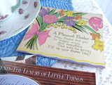 Pair 1920s Easter Greeting Cards Gift Tags A Pleasant Easter Gold Cottage Easter Verses