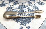 Fiddle Pattern Sugar Tongs English Spoon Ends EPNS Vintage 1920s Tea Party
