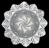Doily English Thread Crochet Swirled Star Hand Made 1920s