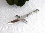 Rare English 1920s Figural Dog Racing Greyhound Kniferest Silver Plated
