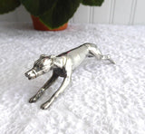 Rare English 1920s Figural Dog Racing Greyhound Kniferest Silver Plated