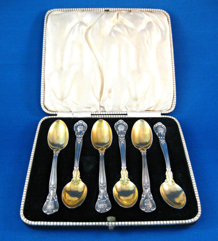 Sterling Silver Spoons Gorham Chantilly  6 Demi Spoons 1930s Mono M or W Boxed