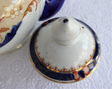 Imari Teapot 1920s Hancock UK Beatrice Large Cobalt Blue Hand Colored Transfer