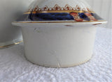 Imari Teapot 1920s Hancock UK Beatrice Large Cobalt Blue Hand Colored Transfer