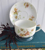 French Haviland Limoges Cup And Saucer 1920s Foliage Leaves Antique France