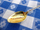 Sterling Silver Spoon 1920s Crowley La Matthews NY Stork Gold Wash