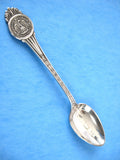 New Orleans Sterling Silver Souvenir Spoon 1920s Engraved Shield Finial Manchester Coffee Spoon