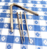 Quackenbush Nutcracker With 3 Nut Picks Nickel Plated 1920s Kitchen Gadgets