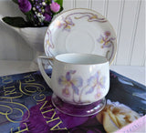 Orchid Cup And Saucer 1910s Rosenthal Lavender Orchids Donatello