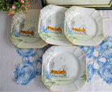 Shelley Cottage 2 Queen Anne Plate Set Of 4 Salad Serving Plates 1930s