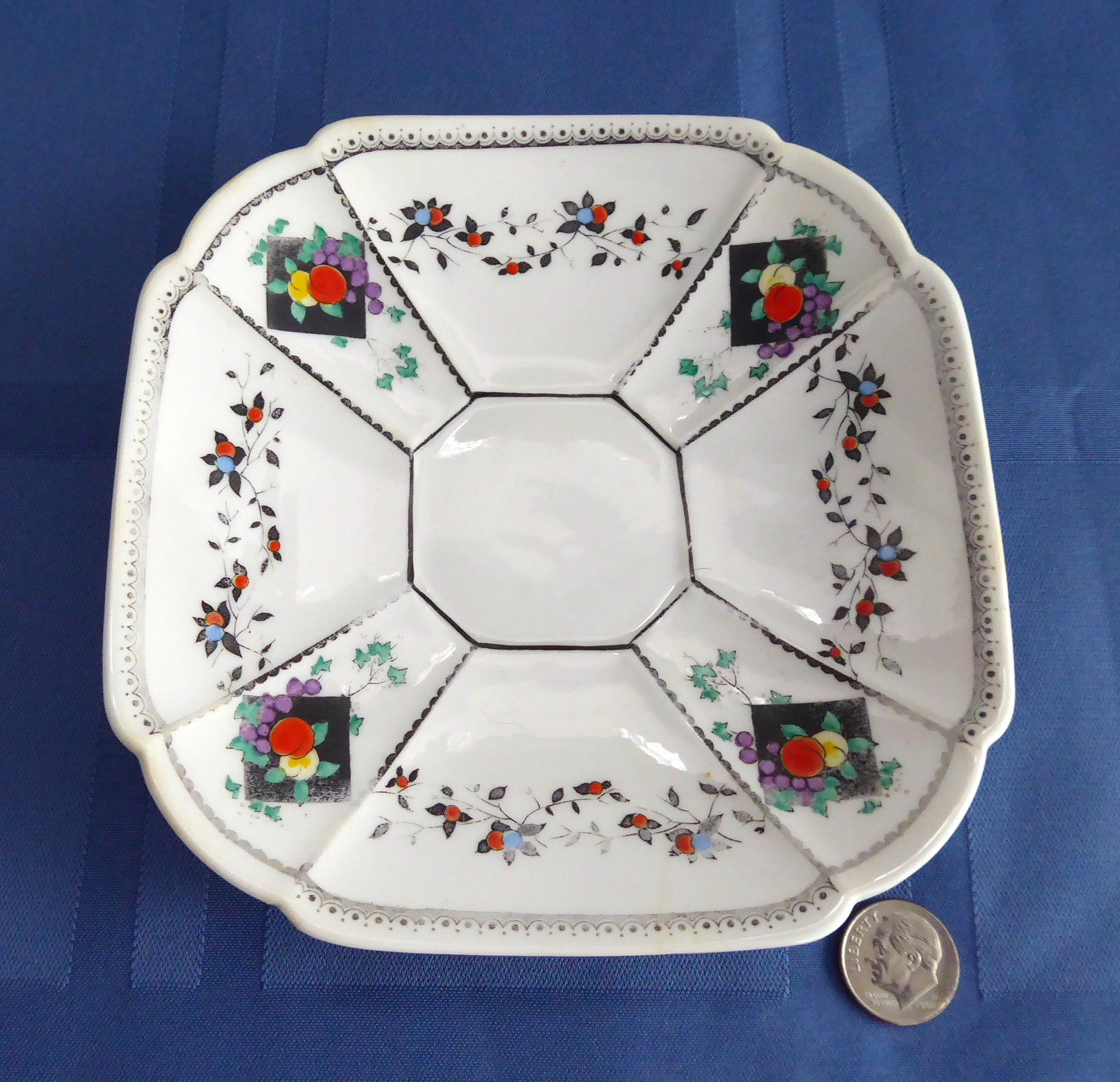 Saucer Only Shelley Fruit And Diamonds Queen Anne Square