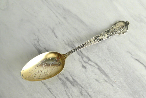 Sterling Silver Souvenir Spoon Los Angeles California 1920s Antique